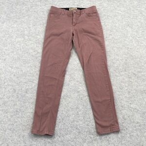 Democracy Ab Technology Jeans Womens 6 (30x27) Pink Mid Rise Slim Leg Stretch